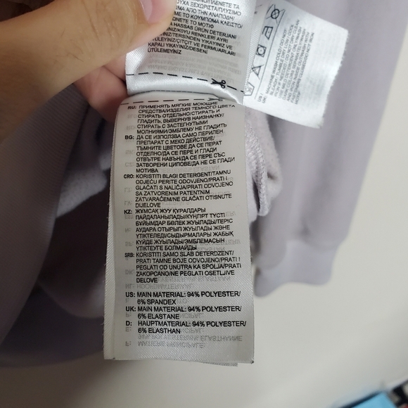 Adidas Winter Ease Lilac Velvet Velour Trefoil Half Zip Pullover Sweatshirt - Picture 9 of 9